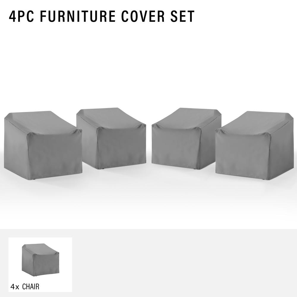 4Pc Outdoor Chair Furniture Cover Set - 4 Chairs. Picture 3