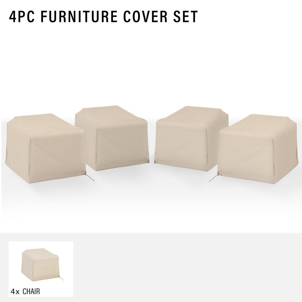 4Pc Outdoor Chair Furniture Cover Set - 4 Chairs. Picture 3