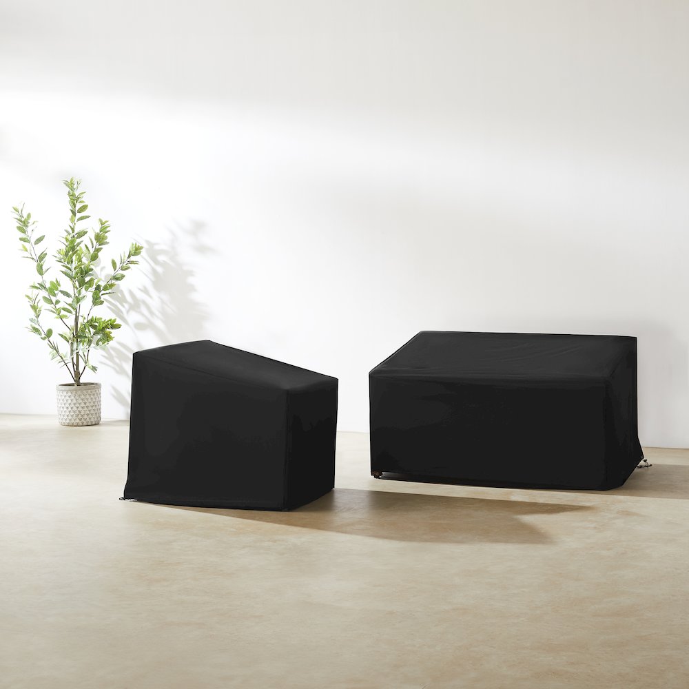 2Pc Outdoor Furniture Cover Set - Chair & Loveseat. Picture 2