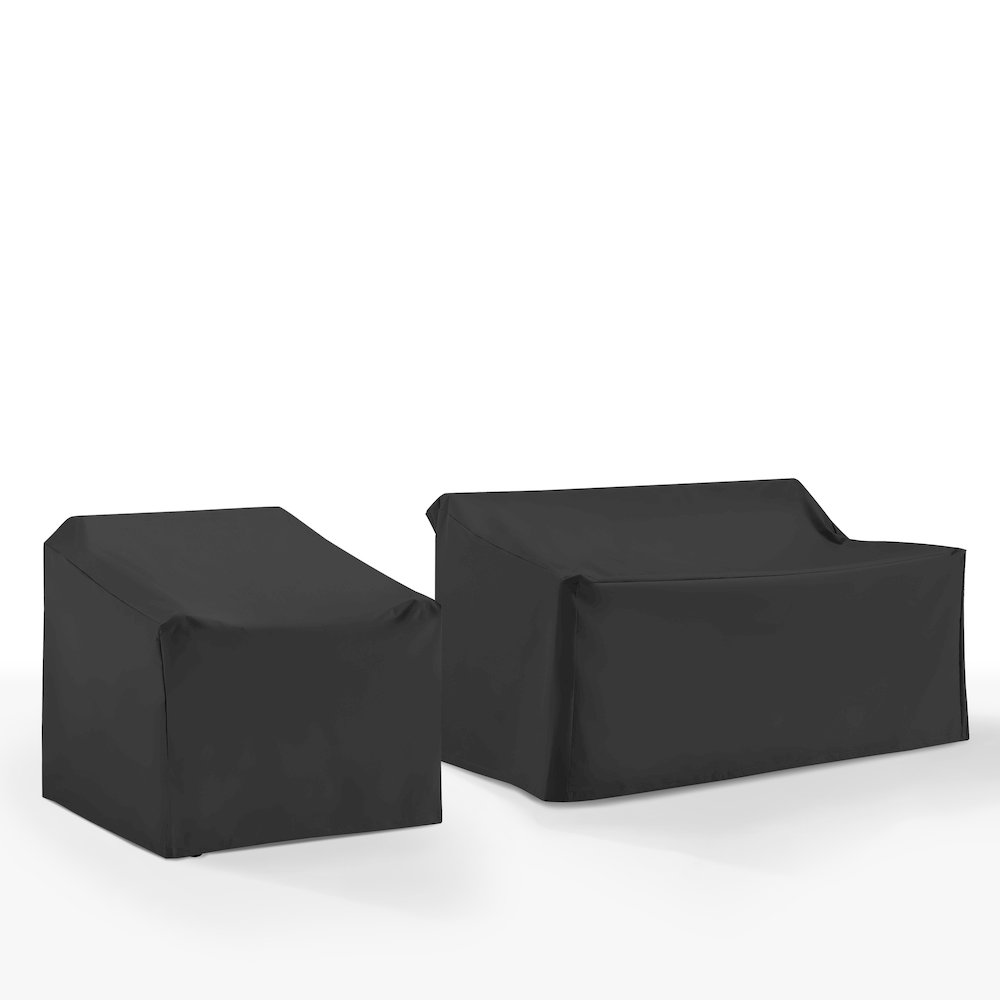 2Pc Outdoor Furniture Cover Set - Chair & Loveseat. Picture 1
