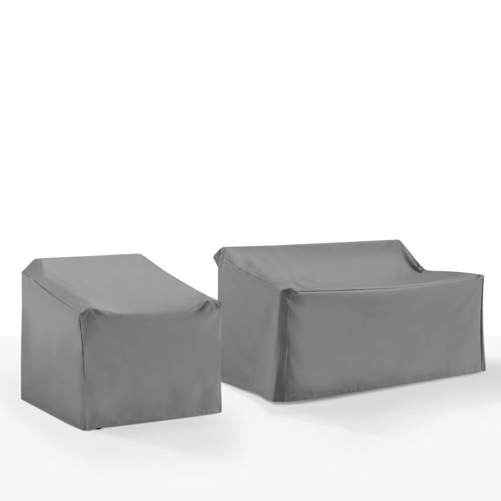 2Pc Outdoor Furniture Cover Set - Chair & Loveseat. Picture 1