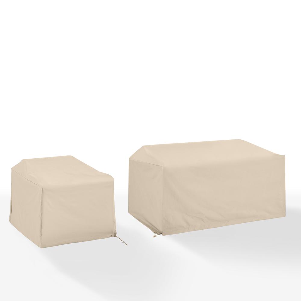 2Pc Outdoor Furniture Cover Set - Chair & Loveseat. Picture 1