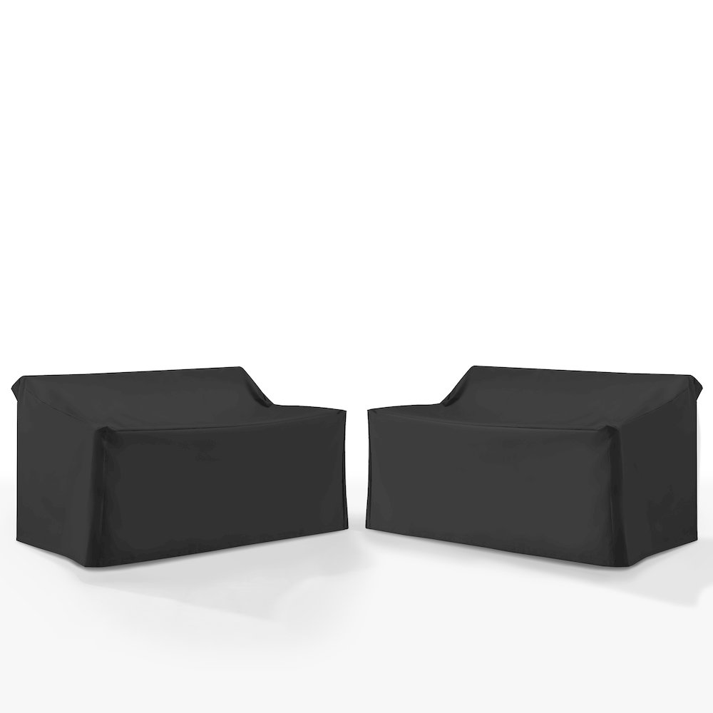 2Pc Outdoor Loveseat Furniture Cover Set - 2 Loveseats. Picture 1