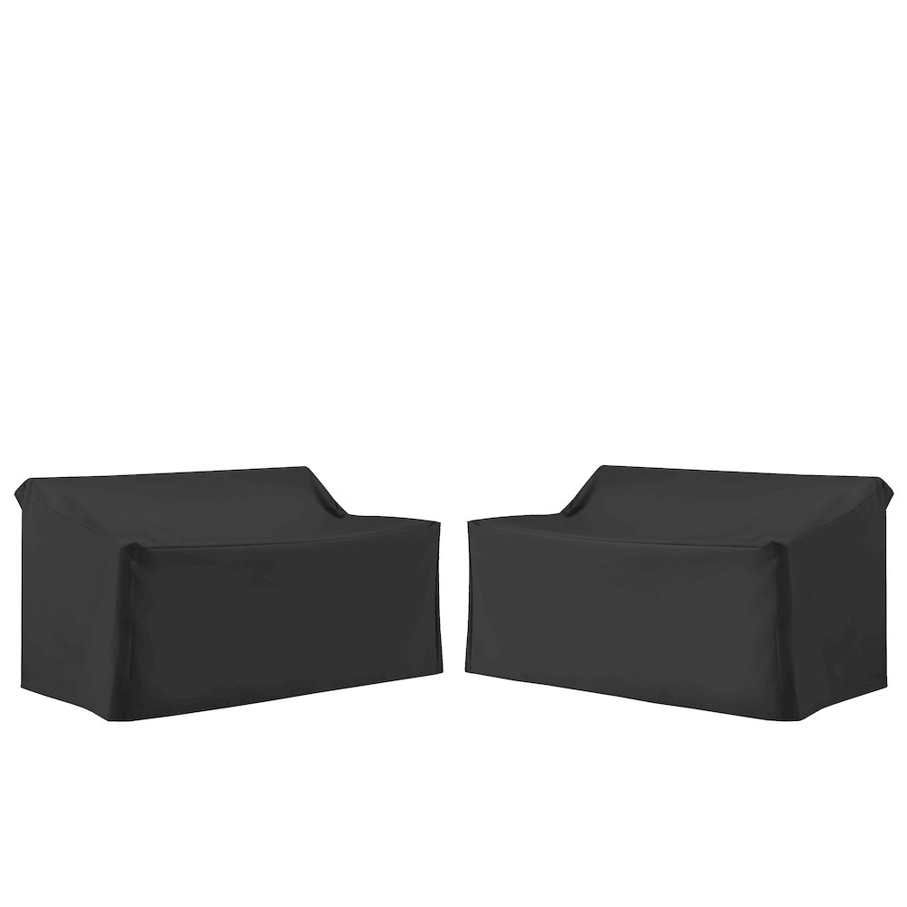 2Pc Outdoor Loveseat Furniture Cover Set - 2 Loveseats. Picture 6