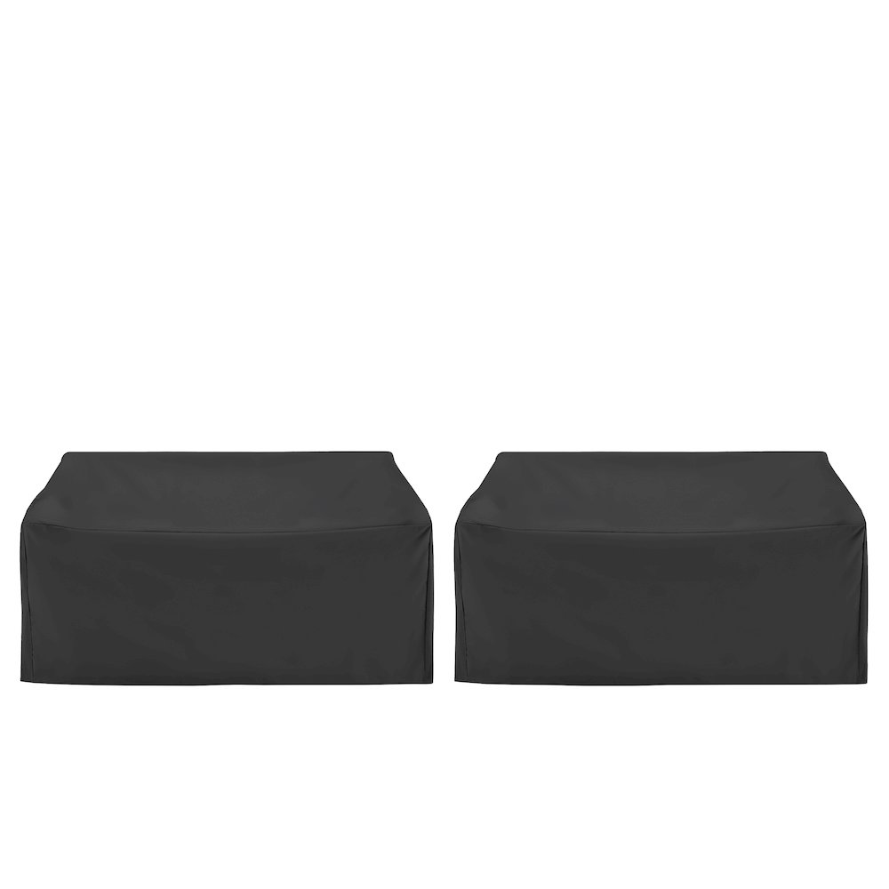 2Pc Outdoor Loveseat Furniture Cover Set - 2 Loveseats. Picture 7