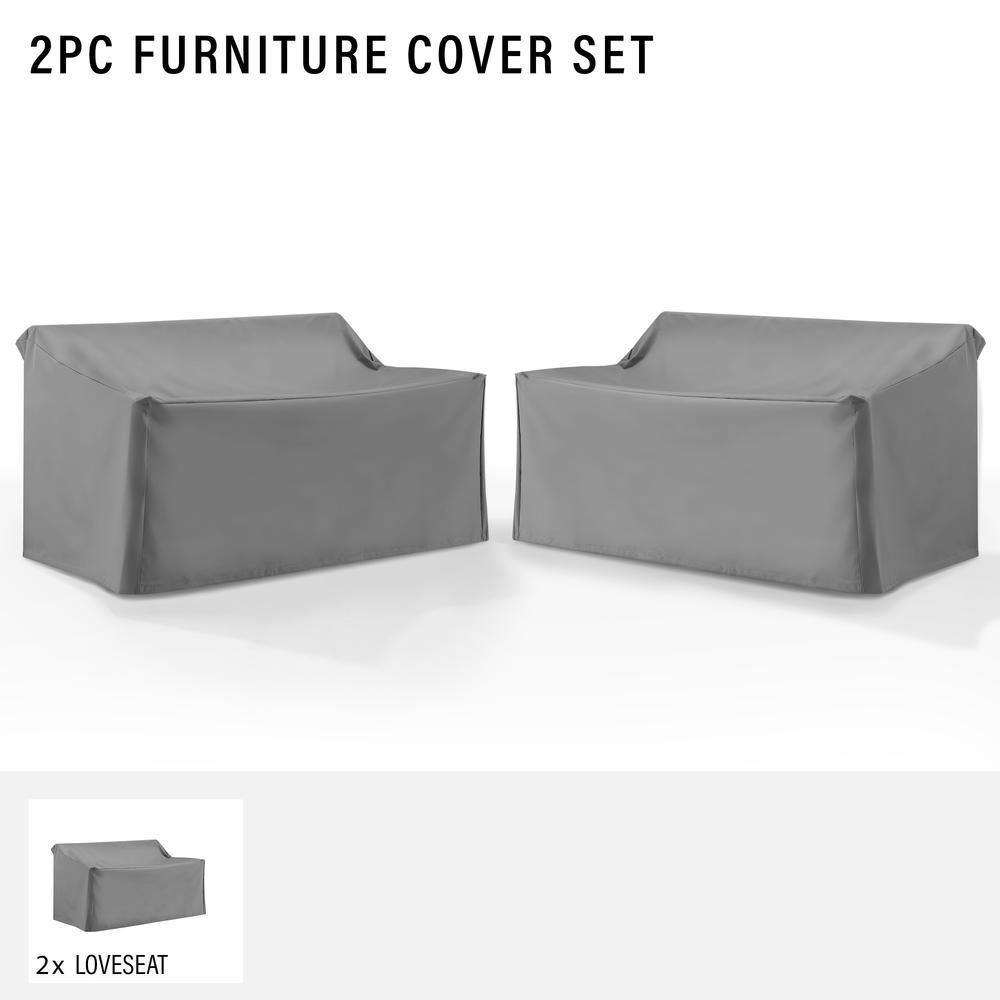 2Pc Outdoor Loveseat Furniture Cover Set. Picture 3