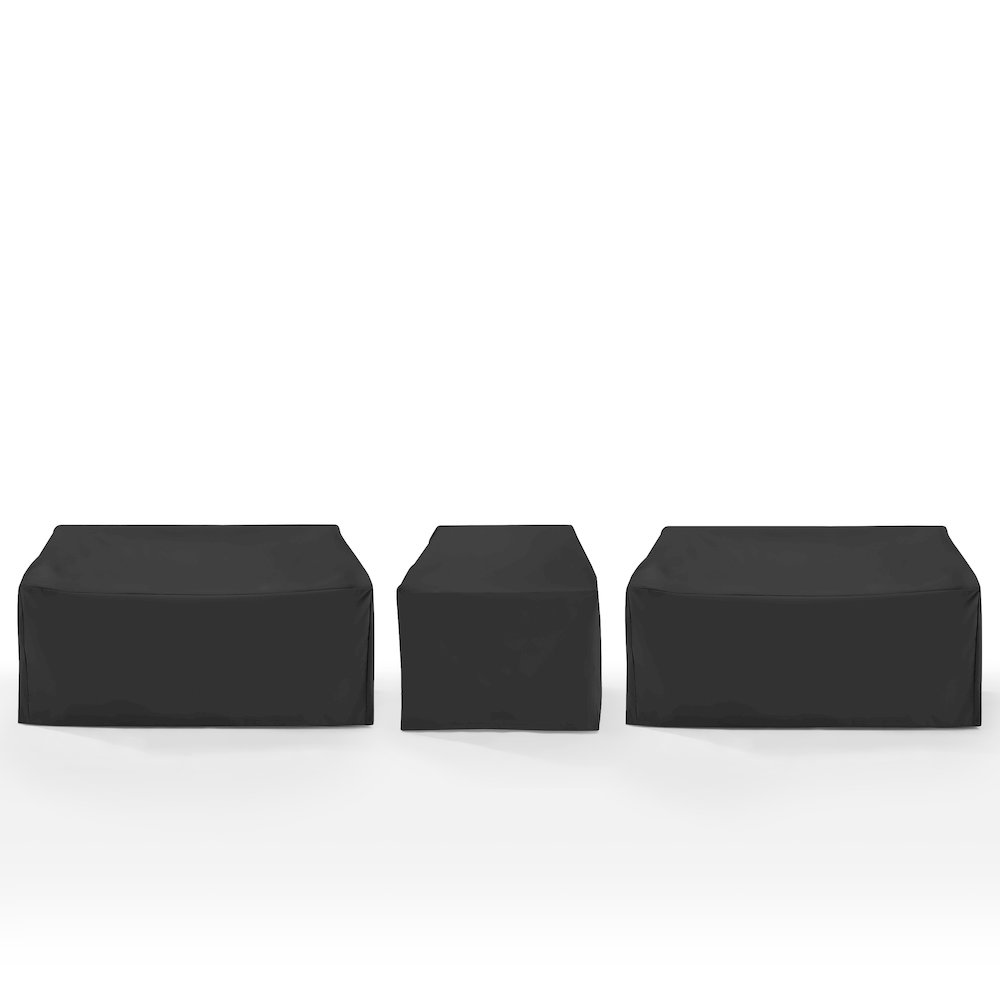3Pc Outdoor Sectional Furniture Cover Set - 2 Loveseats & 1 Chair. Picture 8