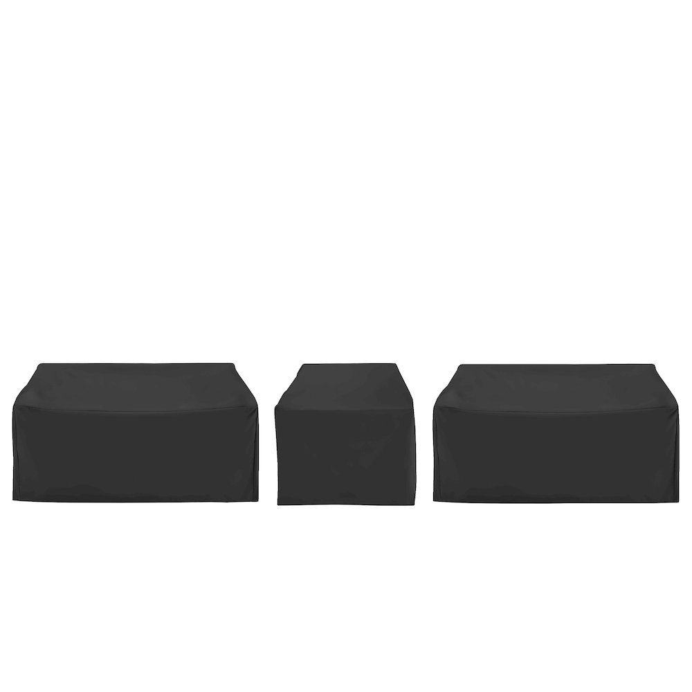 3Pc Outdoor Sectional Furniture Cover Set - 2 Loveseats & 1 Chair. Picture 7