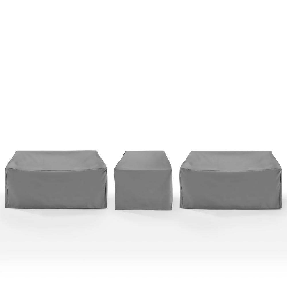 3Pc Outdoor Sectional Furniture Cover Set - 2 Loveseats & 1 Chair. Picture 2
