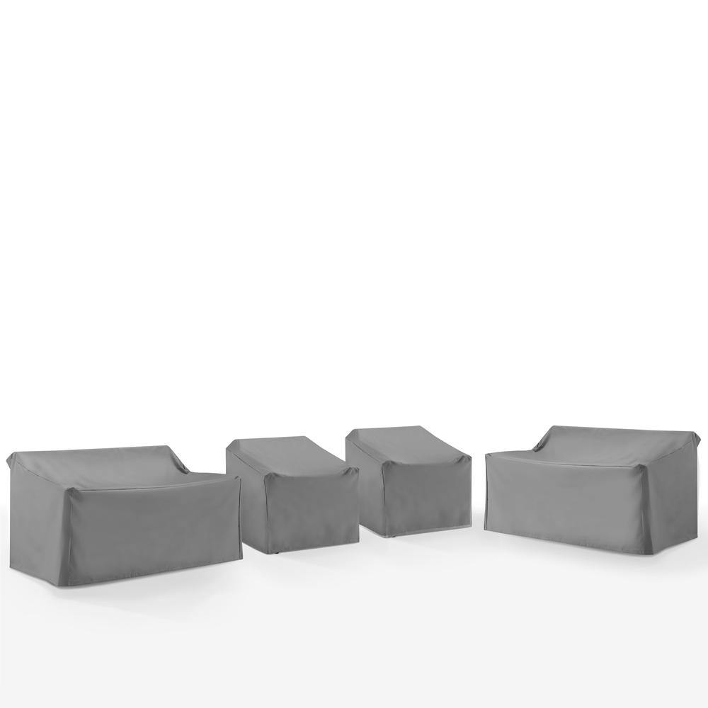 4Pc Outdoor Sectional Furniture Cover Set - 2 Loveseats & 2 Chairs. Picture 2
