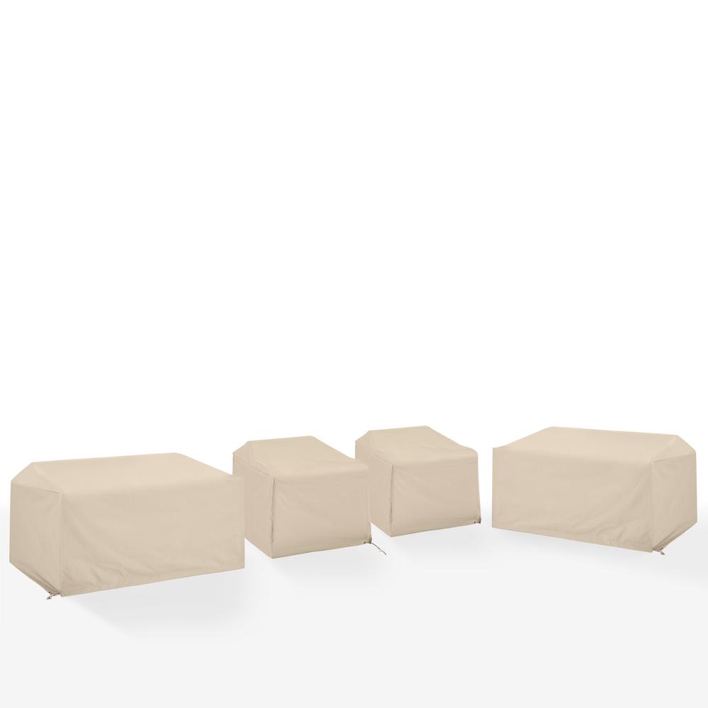 4Pc Outdoor Sectional Furniture Cover Set - 2 Loveseats & 2 Chairs. Picture 1
