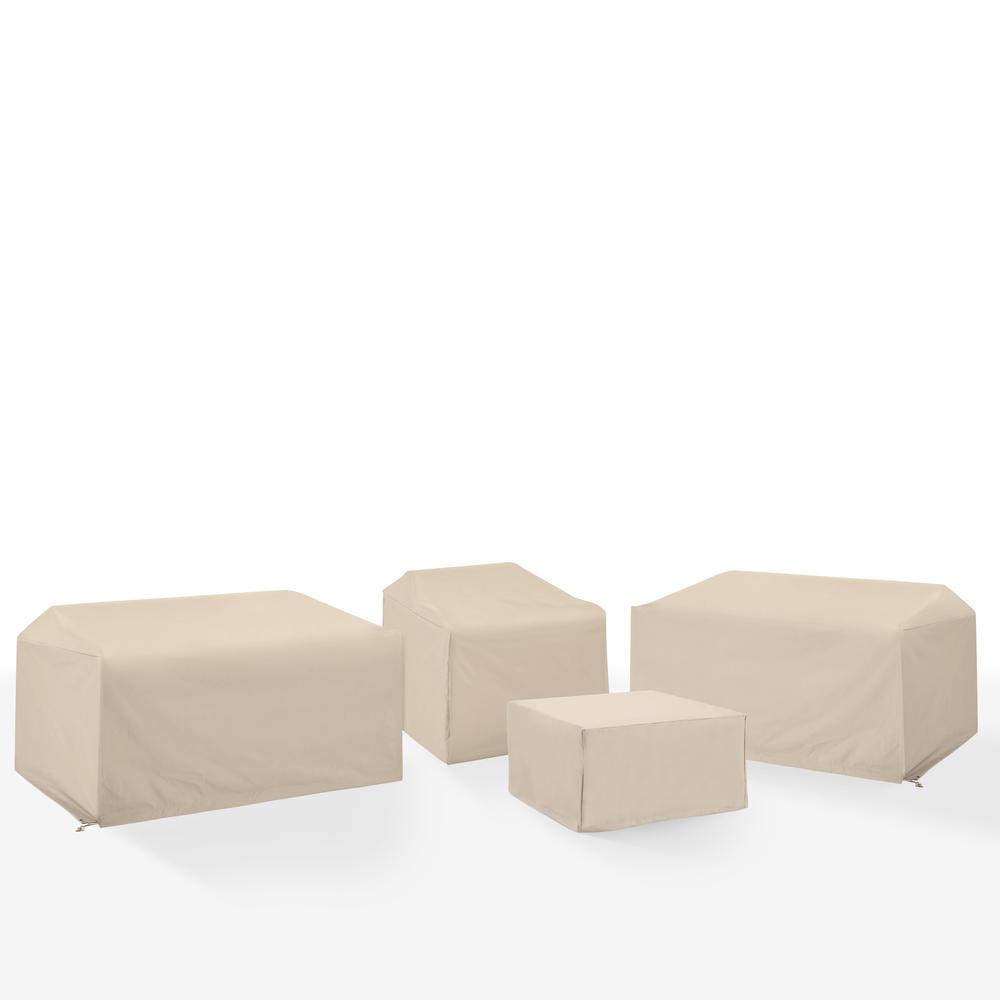 4Pc Outdoor Sectional Furniture Cover Set. Picture 1