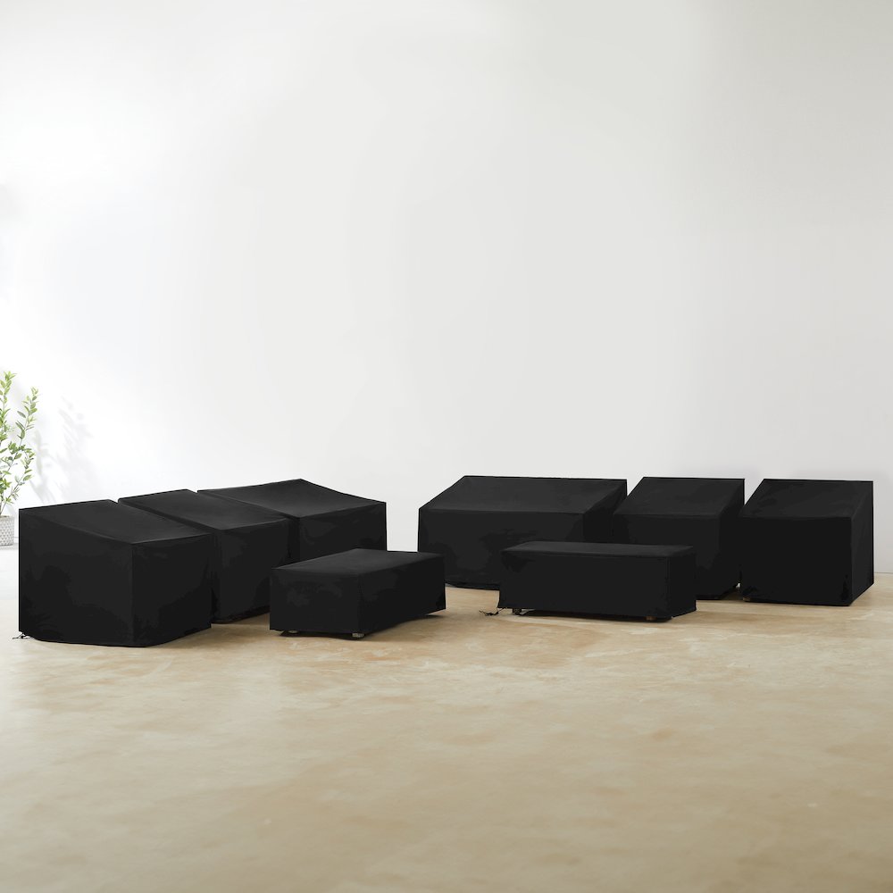 8Pc Outdoor Furniture Cover Set - 4 Chairs, 2 Loveseats, & 2 Coffee Tables. Picture 2