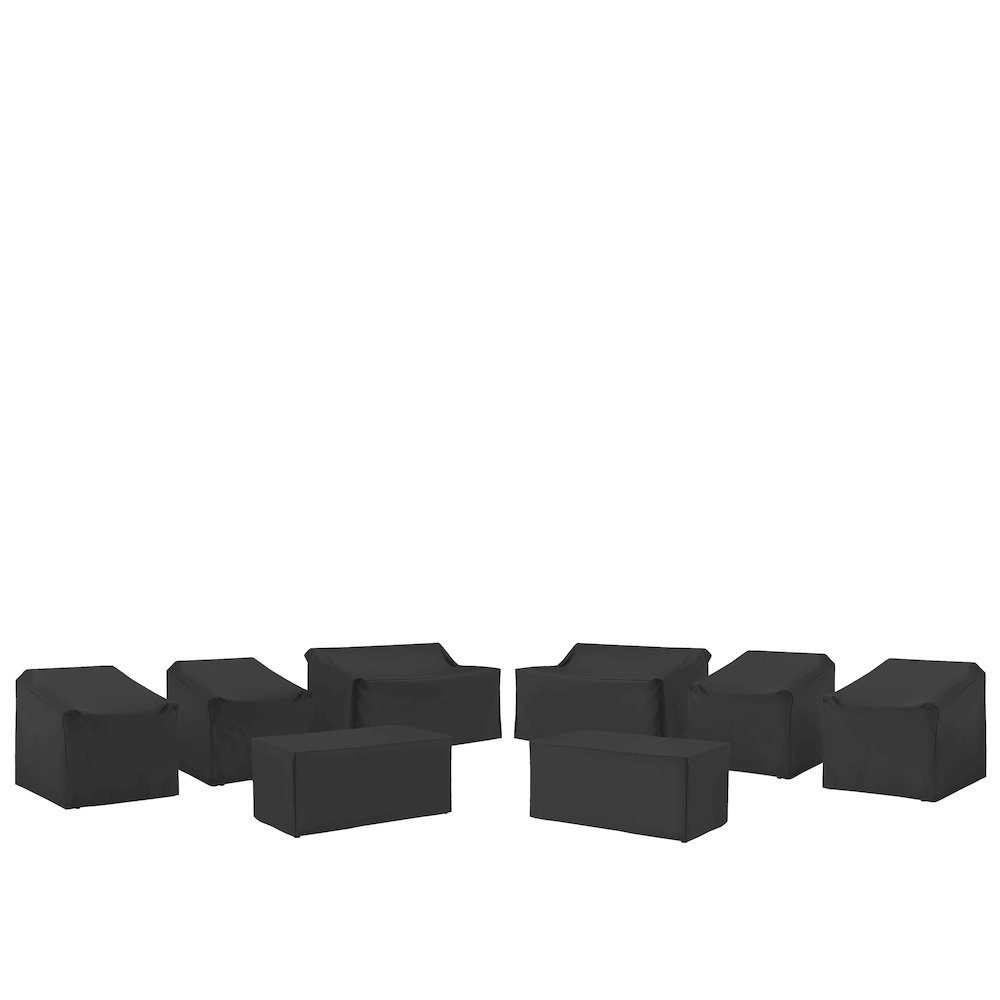 8Pc Outdoor Furniture Cover Set - 4 Chairs, 2 Loveseats, & 2 Coffee Tables. Picture 6