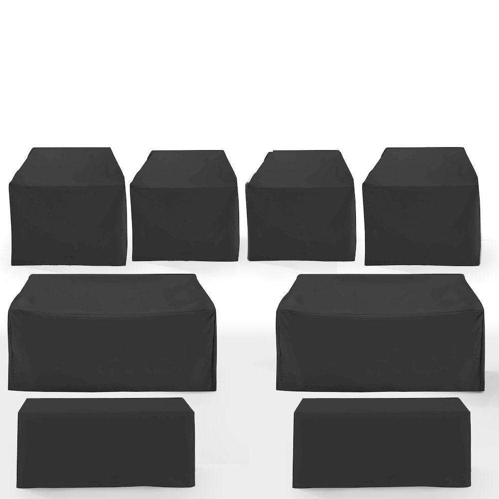 8Pc Outdoor Furniture Cover Set - 4 Chairs, 2 Loveseats, & 2 Coffee Tables. Picture 8