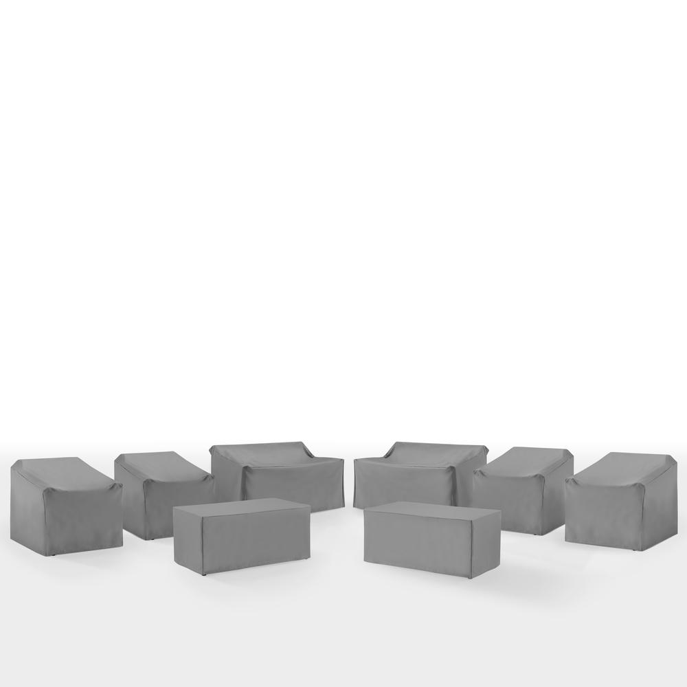 8Pc Outdoor Furniture Cover Set - 4 Chairs, 2 Loveseats, & 2 Coffee Tables. Picture 1