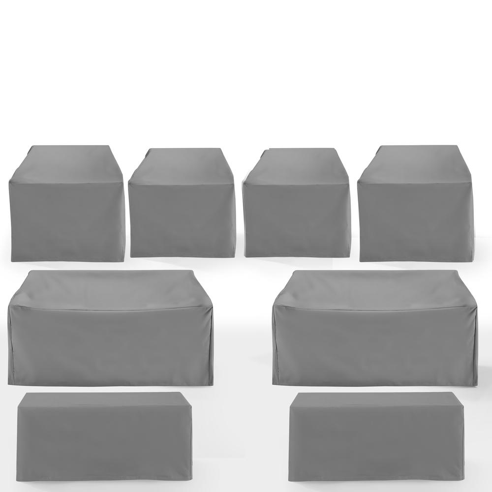 8Pc Outdoor Furniture Cover Set - 4 Chairs, 2 Loveseats, & 2 Coffee Tables. Picture 2