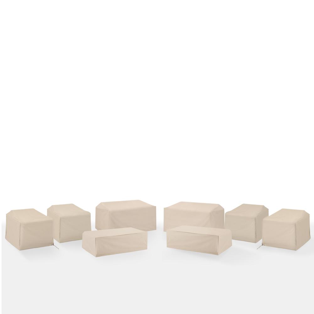 8Pc Outdoor Furniture Cover Set - 4 Chairs, 2 Loveseats, & 2 Coffee Tables. Picture 1