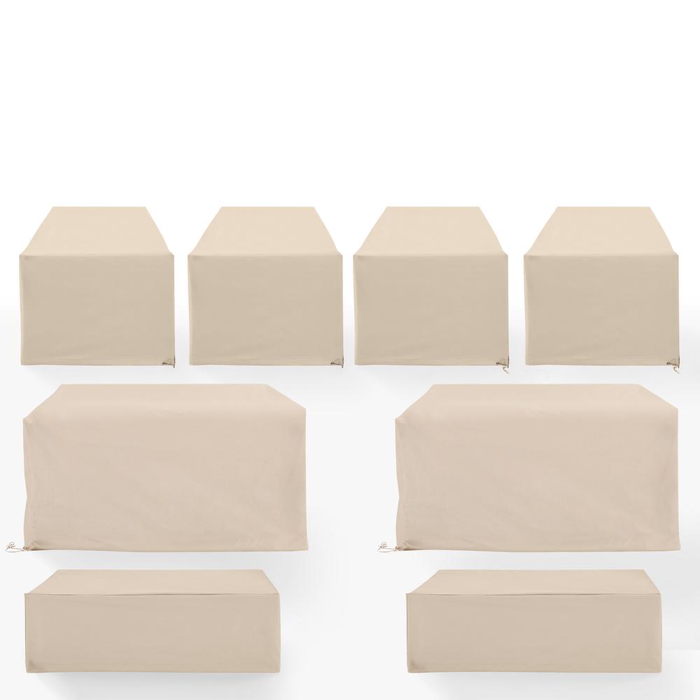 8Pc Outdoor Furniture Cover Set - 4 Chairs, 2 Loveseats, & 2 Coffee Tables. Picture 2