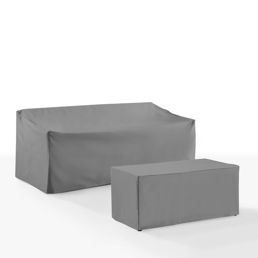 2Pc Outdoor Furniture Cover Set - Sofa & Coffee Table. Picture 1
