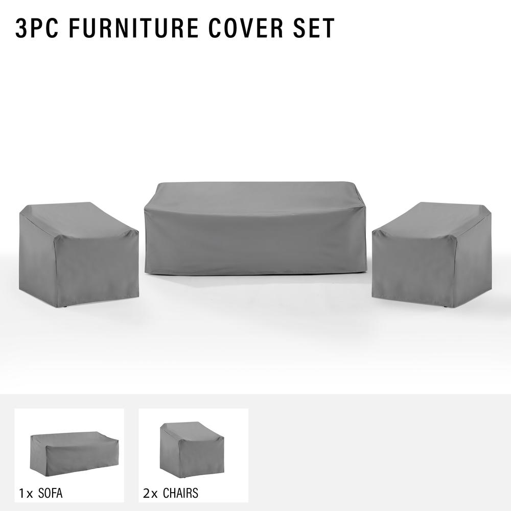 3Pc Outdoor Furniture Cover Set. Picture 3