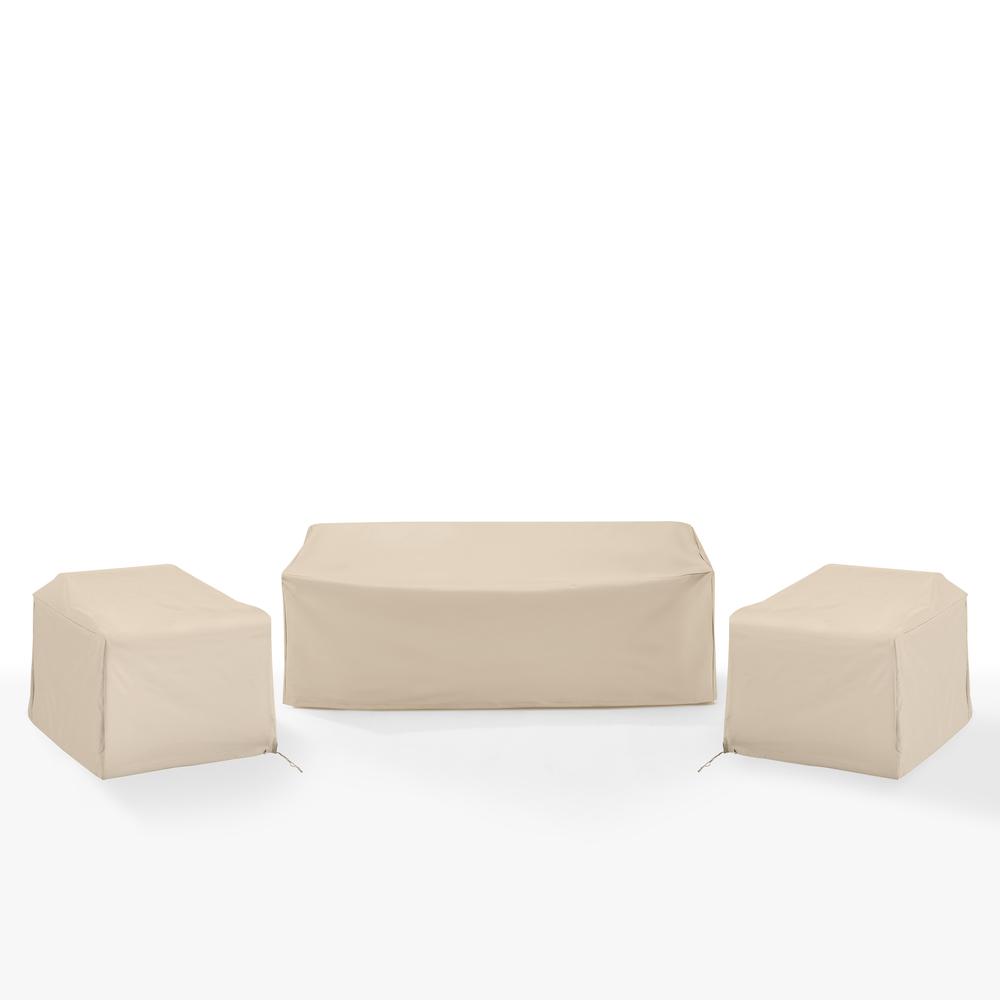 3Pc Outdoor Furniture Cover Set - 2 Chairs & 1 Sofa. Picture 1