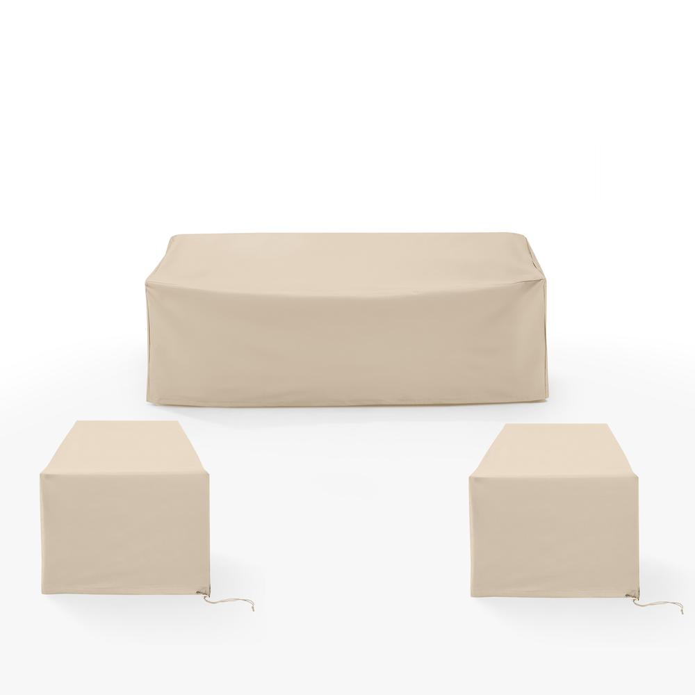 3Pc Outdoor Furniture Cover Set - 2 Chairs & 1 Sofa. Picture 2