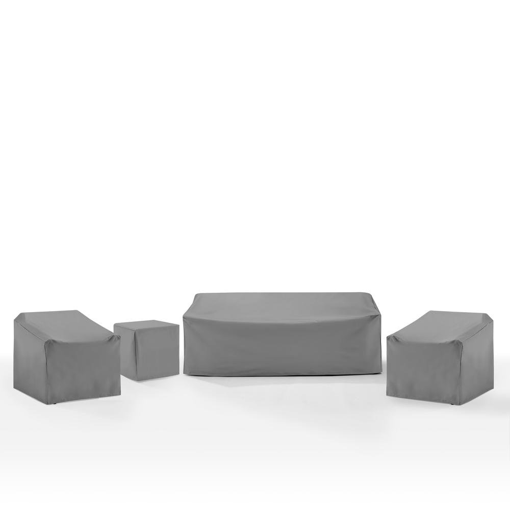 4Pc Outdoor Furniture Cover Set - 2 Chairs, 1 Sofa, & 1 Side Table. Picture 1