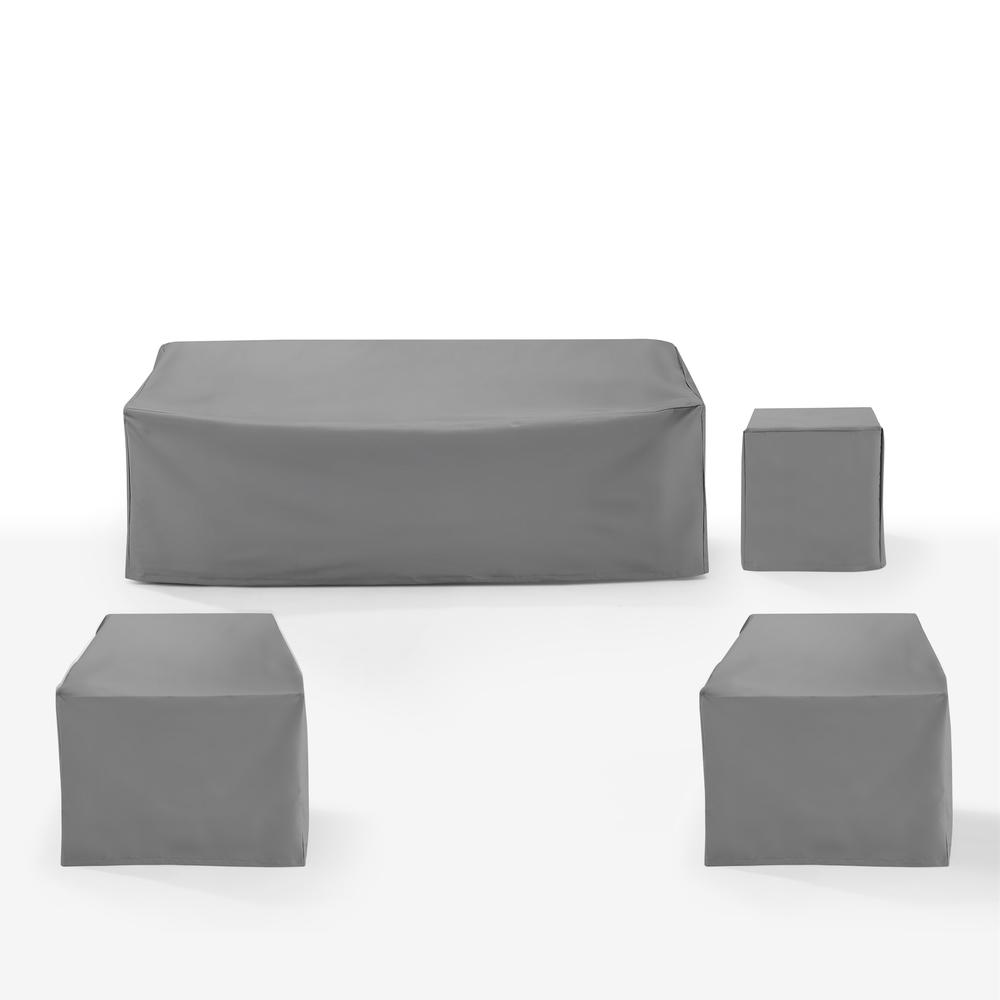 4Pc Outdoor Furniture Cover Set - 2 Chairs, 1 Sofa, & 1 Side Table. Picture 2