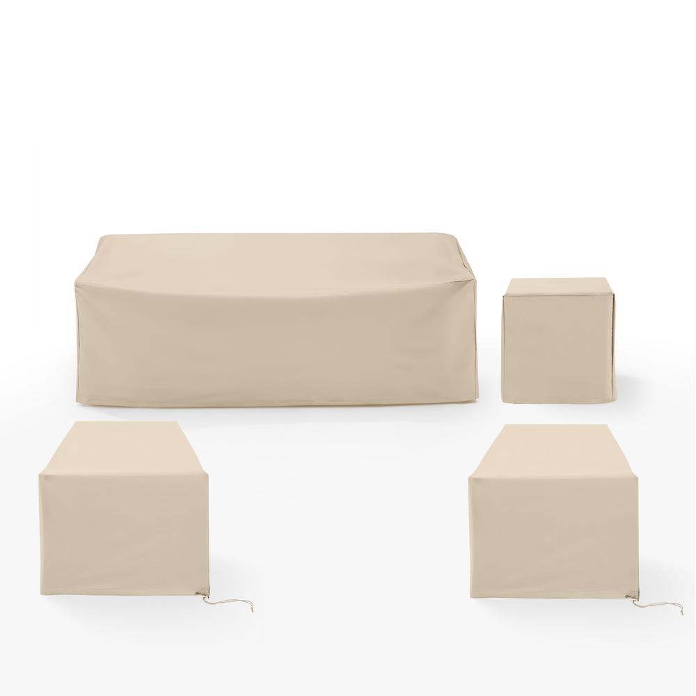 4Pc Outdoor Furniture Cover Set - 2 Chairs, 1 Sofa, & 1 Side Table. Picture 2