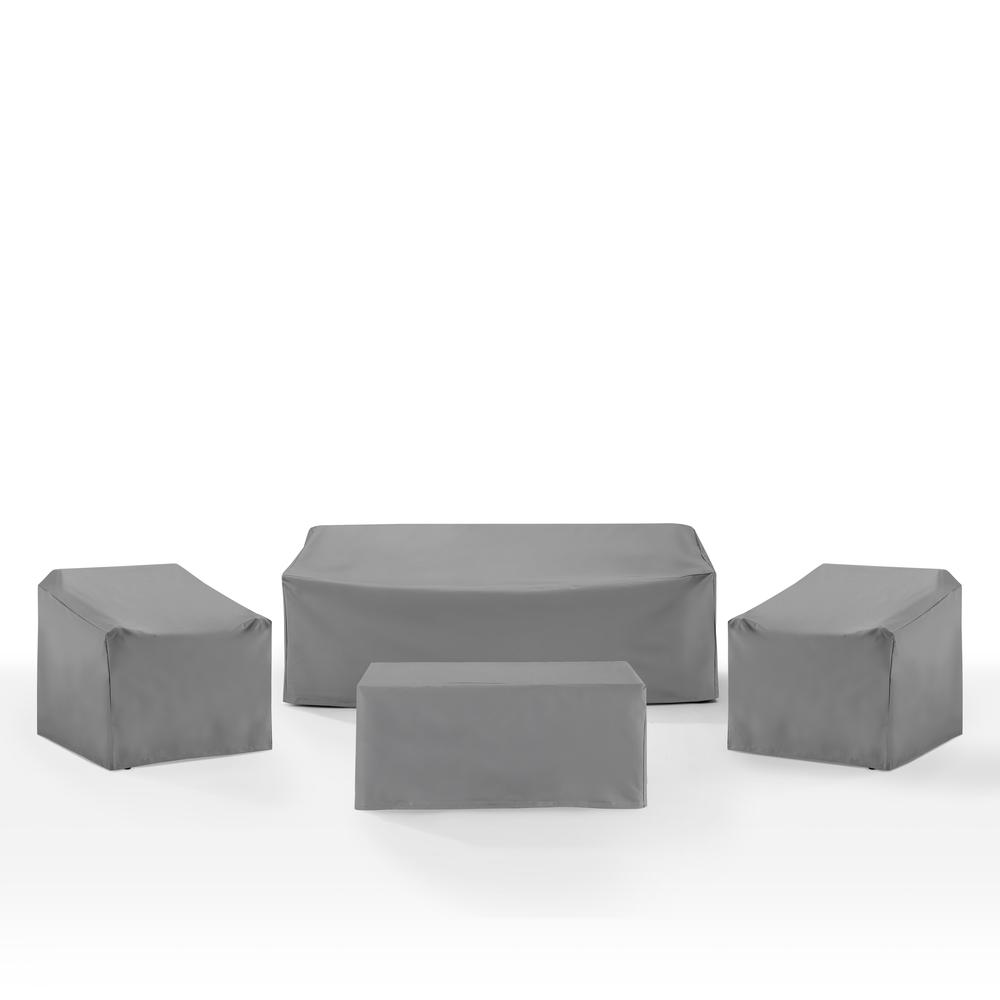 4Pc Outdoor Furniture Cover Set - 2 Chairs, 1 Sofa, & 1 Coffee Table. Picture 9