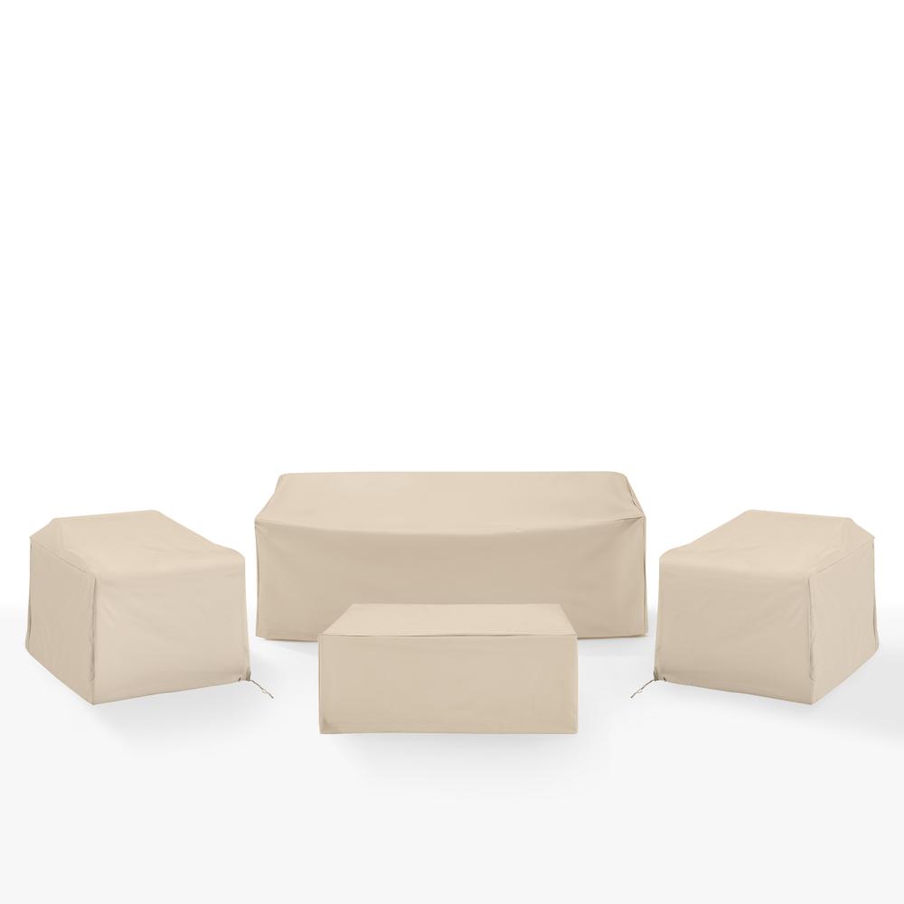 4Pc Outdoor Furniture Cover Set - 2 Chairs, 1 Sofa, & 1 Coffee Table. Picture 1