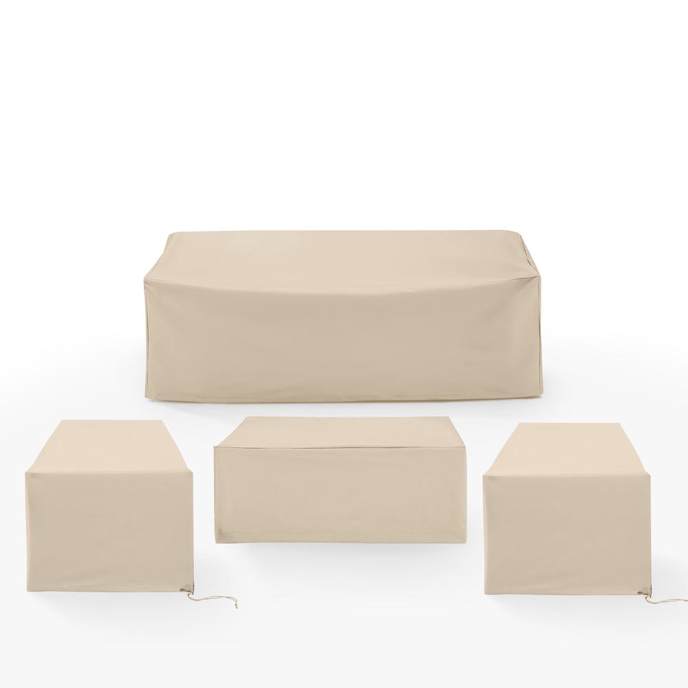 4Pc Outdoor Furniture Cover Set - 2 Chairs, 1 Sofa, & 1 Coffee Table. Picture 2
