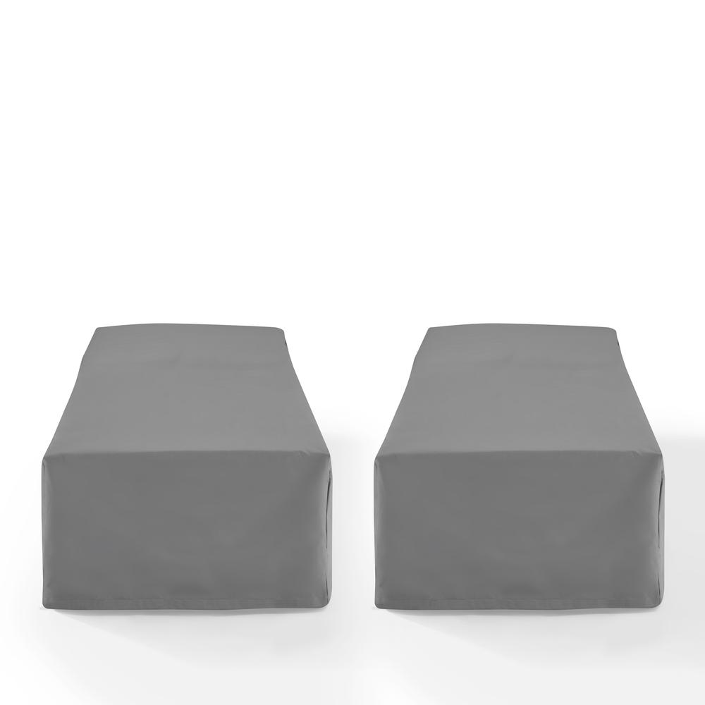 2Pc Outdoor Chaise Lounge Furniture Cover Set - 2 Chaise Lounge. Picture 2