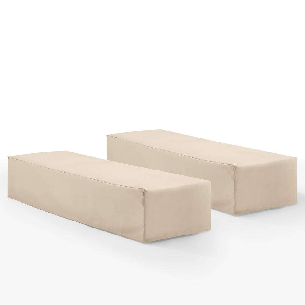 2Pc Outdoor Chaise Lounge Furniture Cover Set - 2 Chaise Lounge. Picture 1