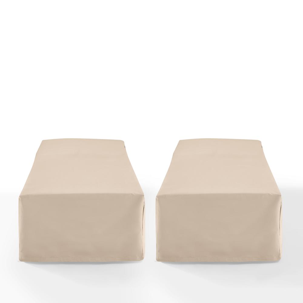 2Pc Outdoor Chaise Lounge Furniture Cover Set - 2 Chaise Lounge. Picture 2