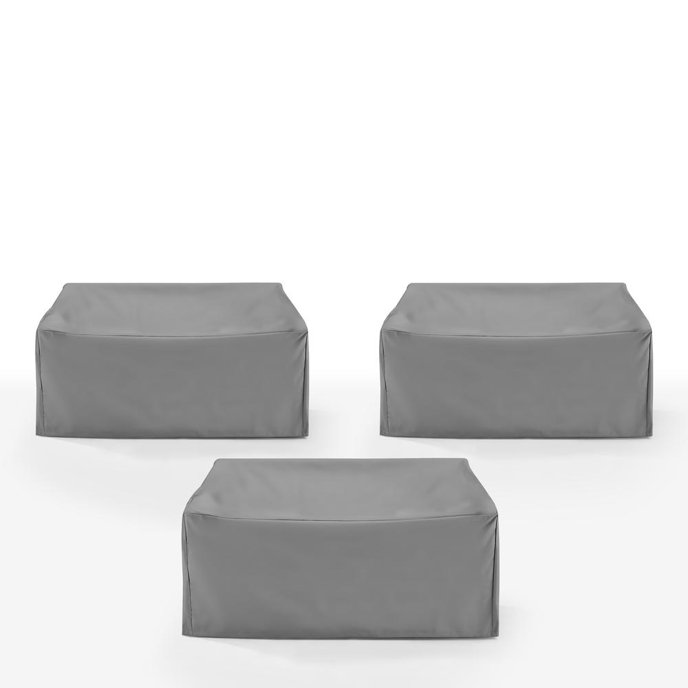 3Pc Outdoor Sectional Furniture Cover Set - 3 Loveseats. Picture 2