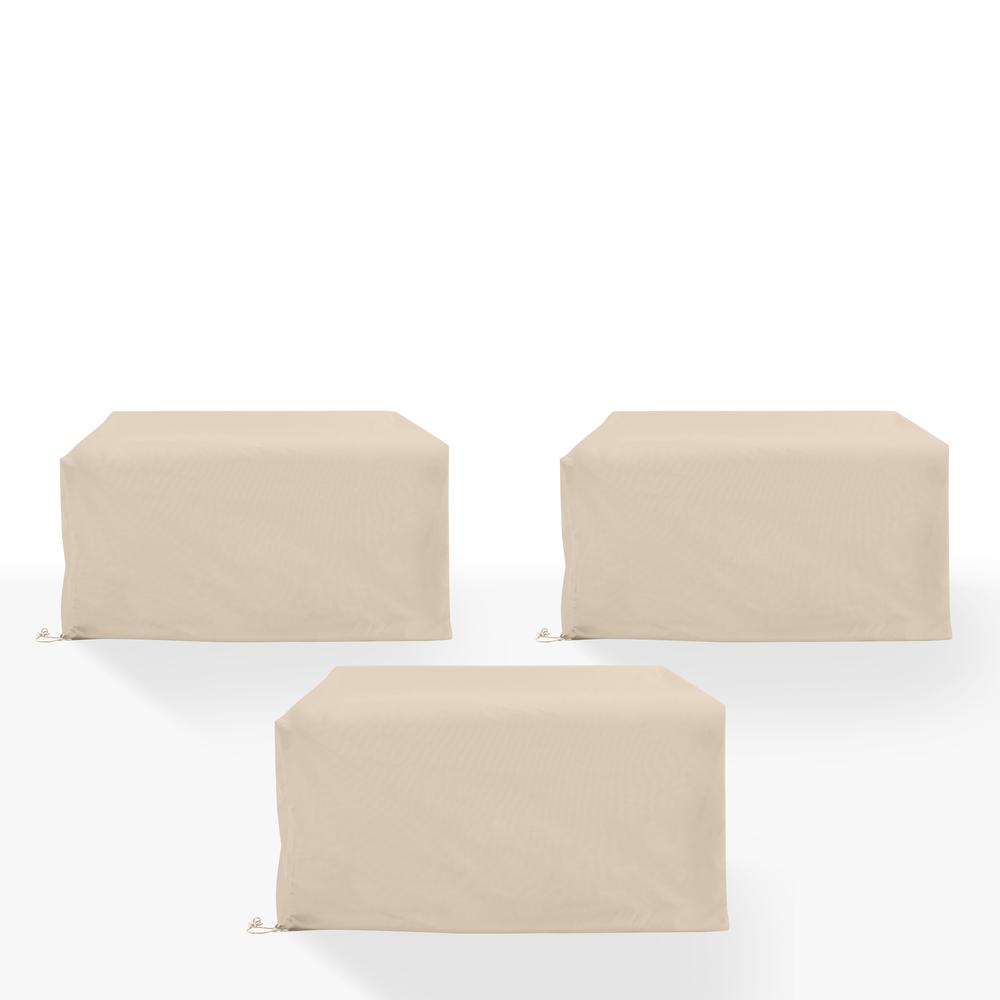 3Pc Outdoor Sectional Furniture Cover Set - 3 Loveseats. Picture 2
