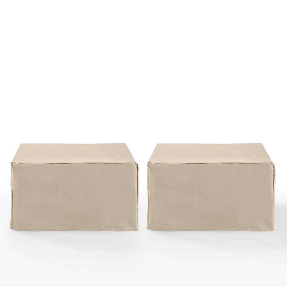 2Pc Square Table And Ottoman Furniture Cover Set - 2 Square Table/Ottoman. Picture 2