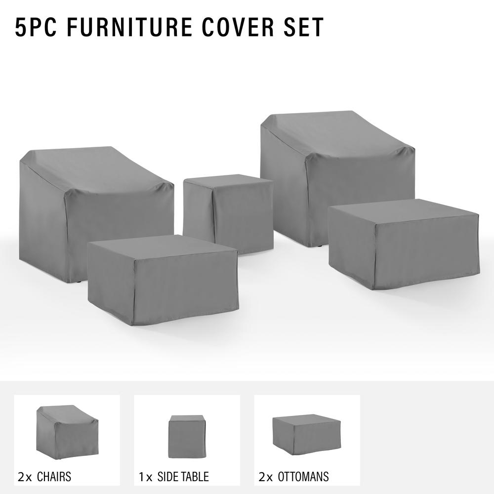 5Pc Outdoor Furniture Cover Set. Picture 3