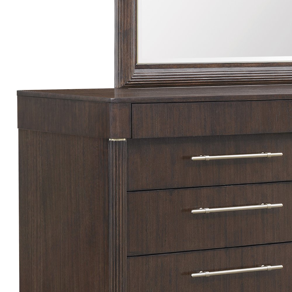 Asher Park 8 Drawer Dresser, Piano Brown Finish. Picture 6