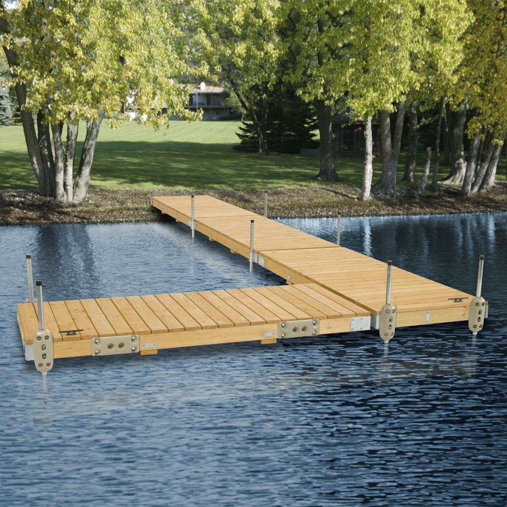Pre-Built Commercial Grade Stationary Dock with Wood Frame & Top - 4'x10'. Picture 2