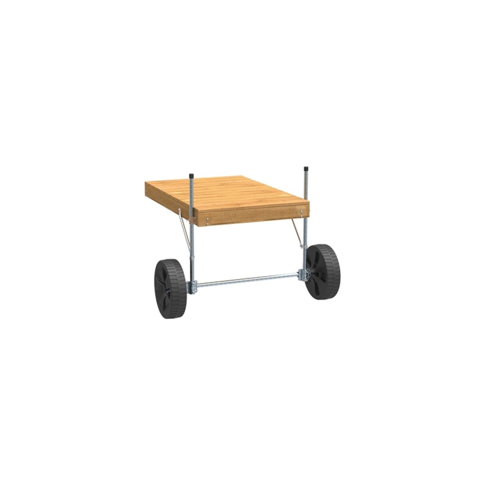 Pre-Built Standard Stationary Dock with Wood Frame & Top - 4'x6'. Picture 1