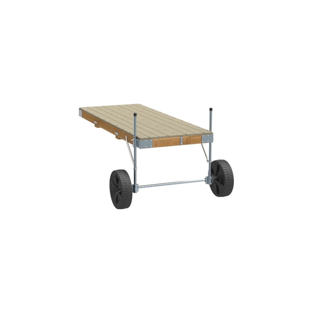 Pre-Built Commercial Grade Roll In Dock with Wood Frame & Resin Top -  4'x10'. Picture 1
