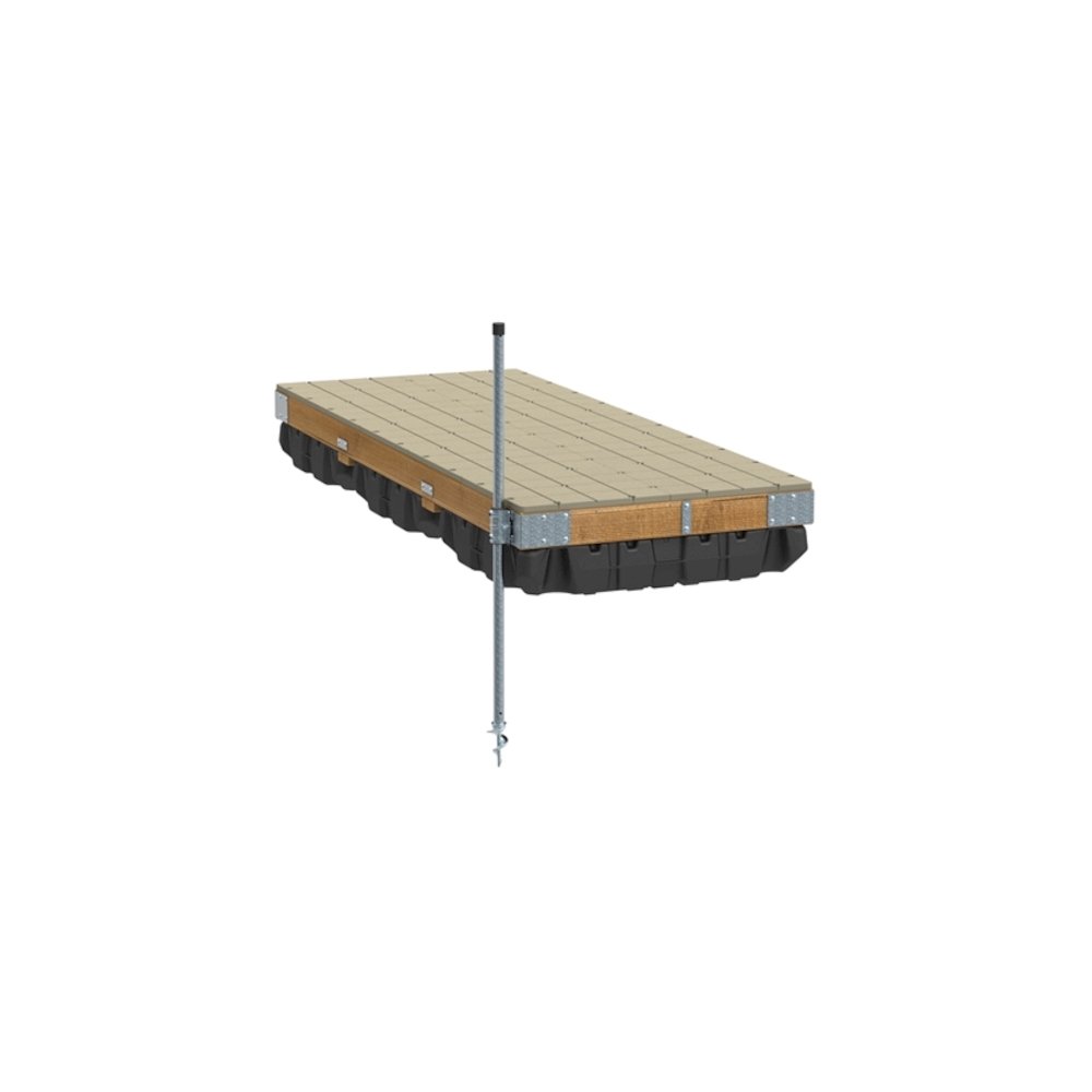 Pre-Built Commercial Grade Floating Dock with Wood Frame & Resin Top - 4'x10'. Picture 1