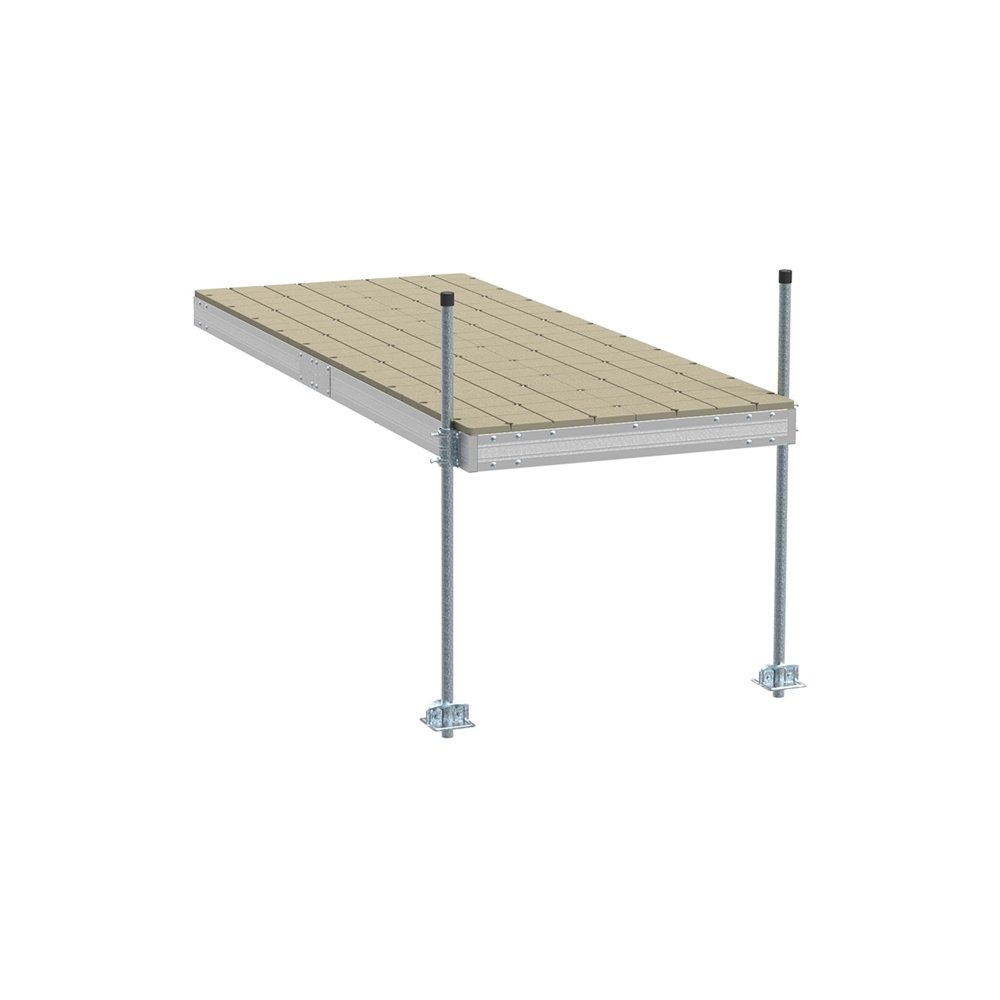 Pre-Built Aluminum Stationary Dock with Resin Top - 4'x10'. Picture 1