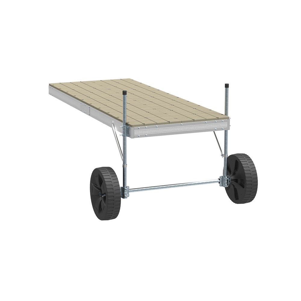 Pre-Built Aluminum Roll In Dock with Resin Top - 4'x10'. Picture 1