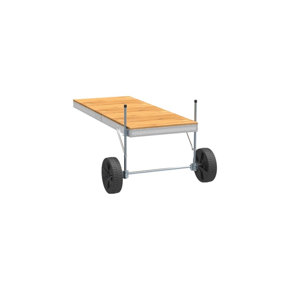 Pre-Built Aluminum Roll In Dock with Wood Top - 4'x10'. Picture 1
