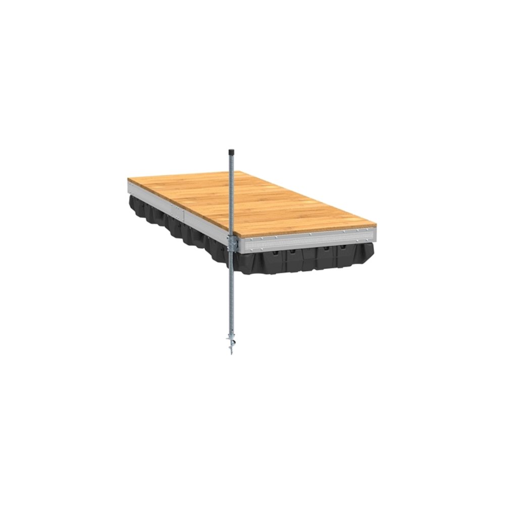 Pre-Built Aluminum Floating Dock with Wood Top - 4'x10'. Picture 1