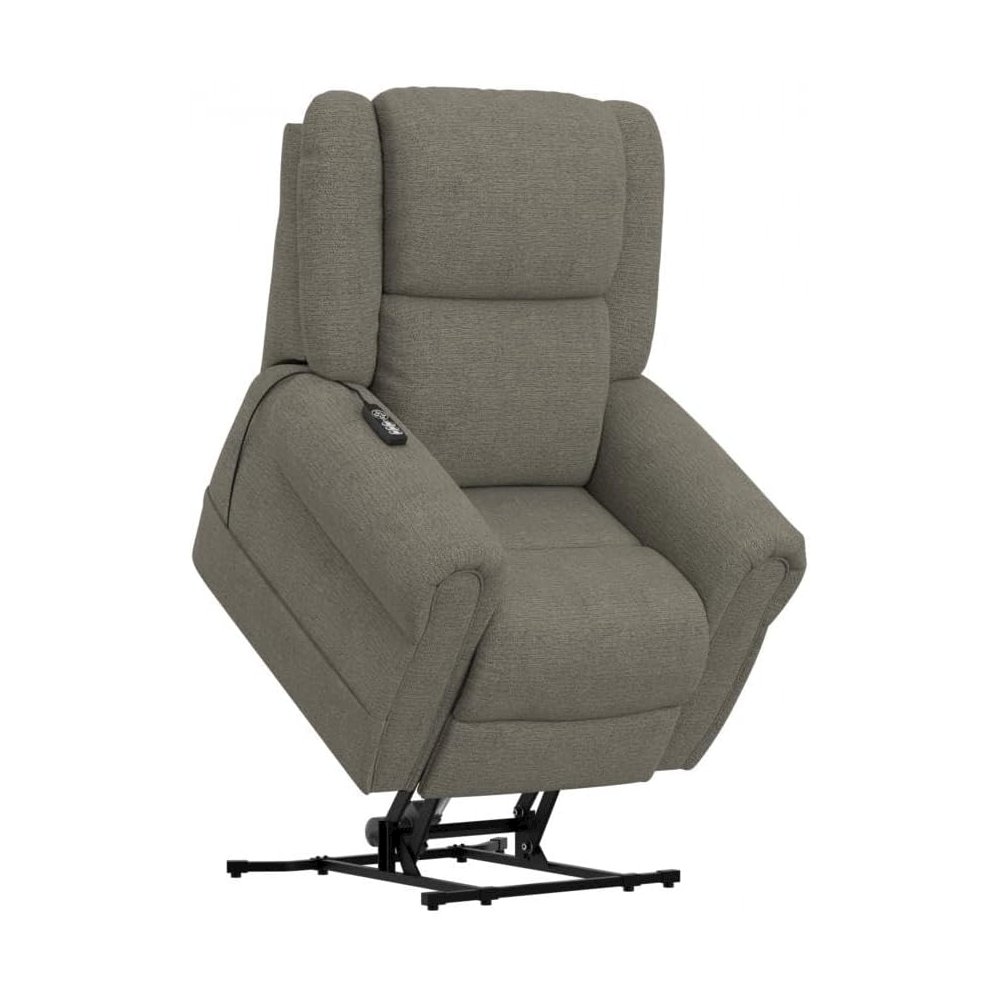 Paradise Power Lift Lay Flat Recliner with Power Headrest in Granite color. Picture 2